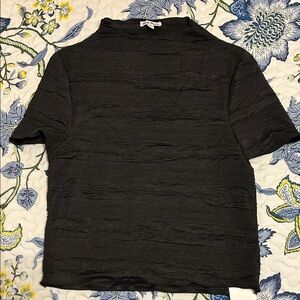 White Birch Black Textured Short Sleeve Tee